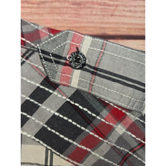 Affliction 73 Live Fast Plaid Western Shirt 3XL - Picture 7 of 10